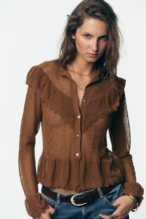 POINTELLE KNIT ROMANTIC CARDIGAN - Image 2