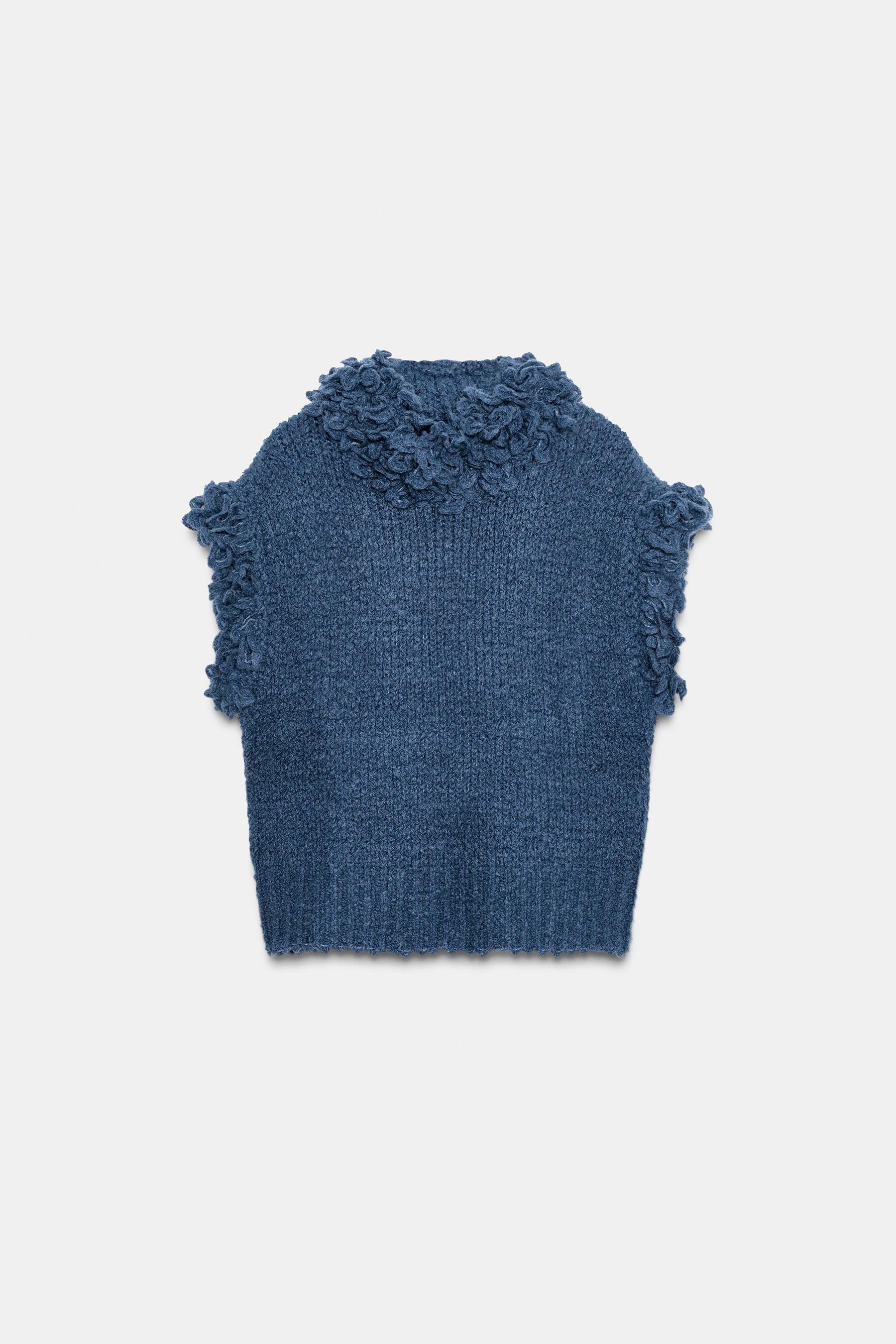FRINGED KNIT JUMPER VEST - Image 6