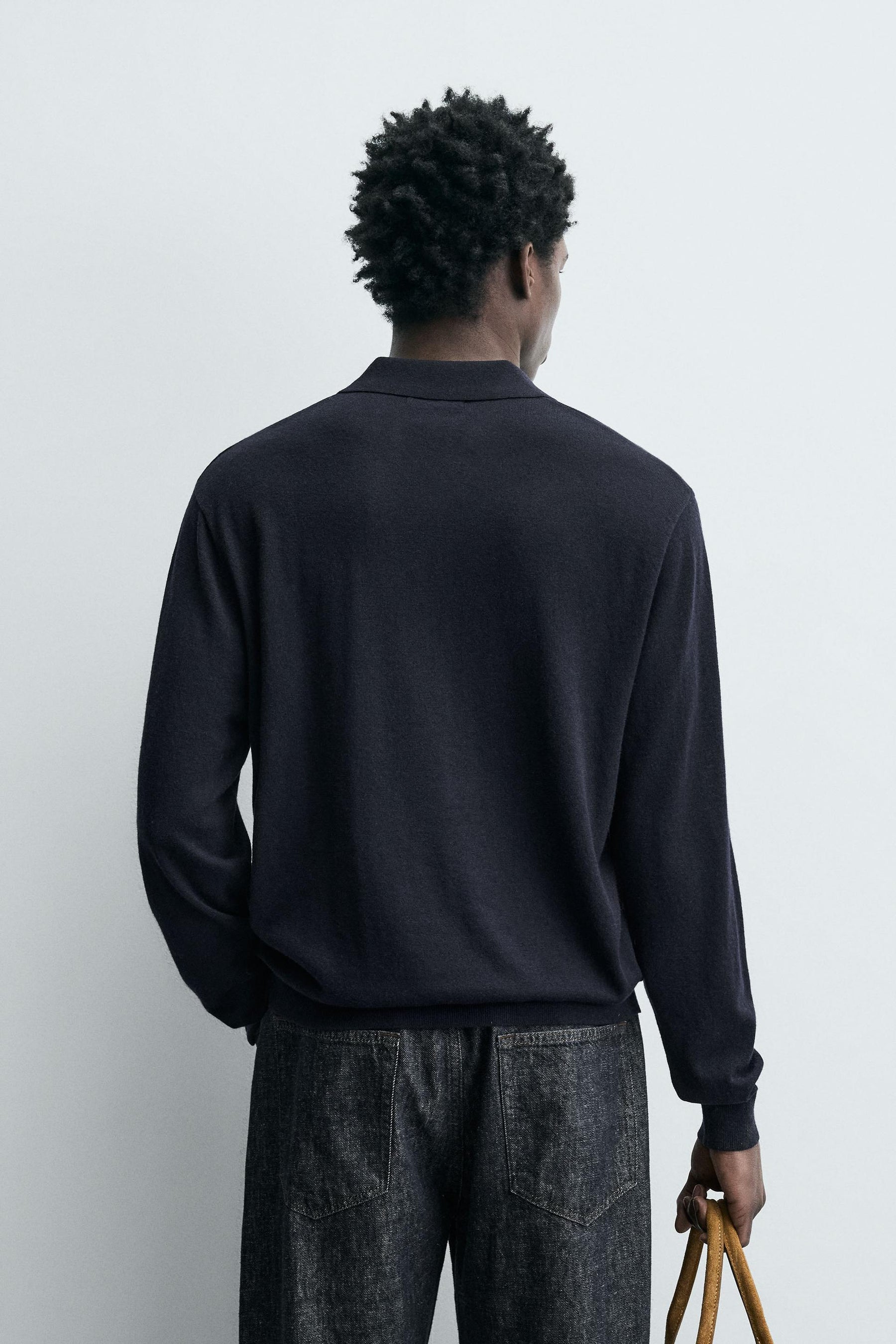 WOOL/SILK KNIT POLO SHIRT - Image 3