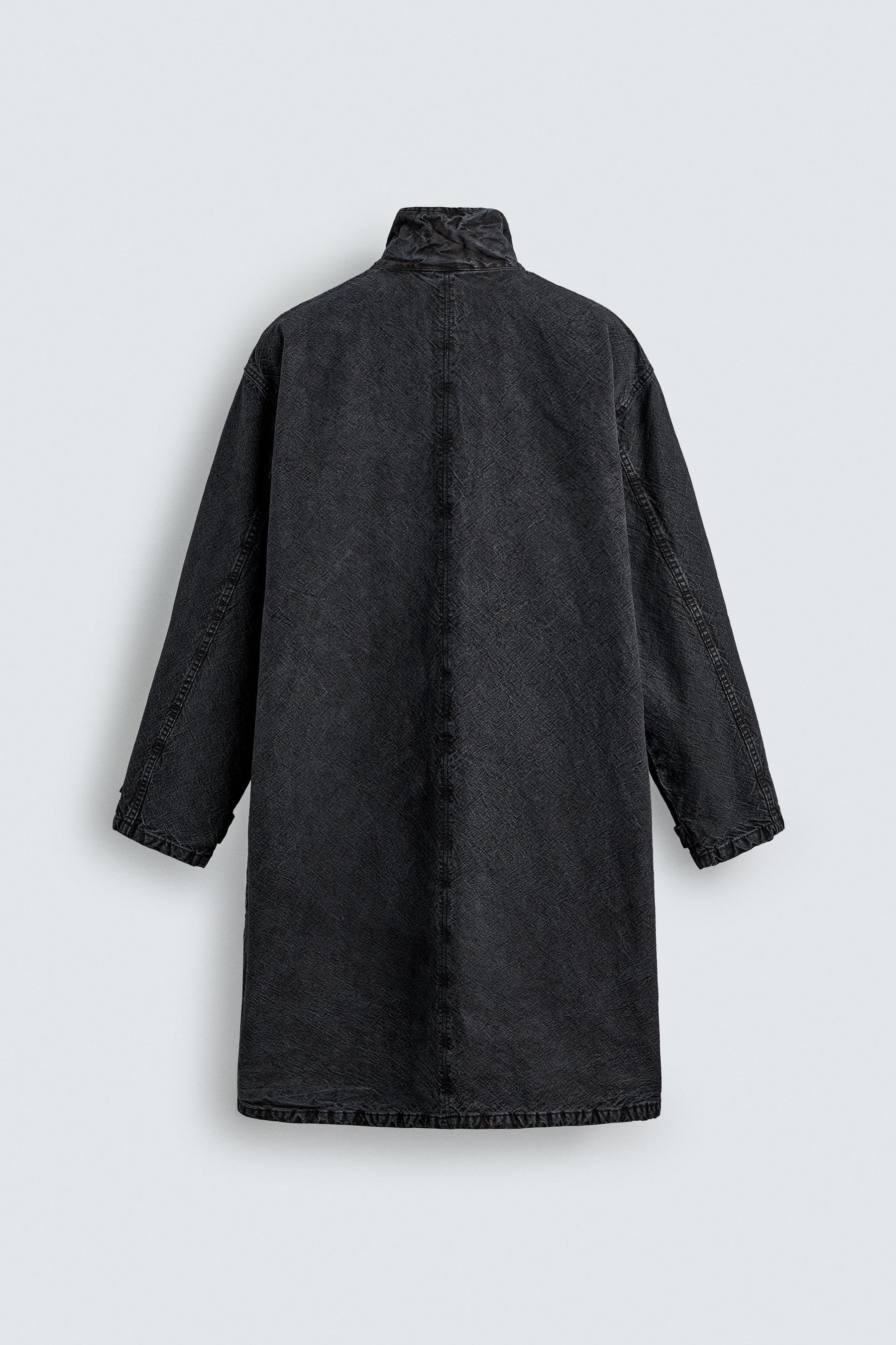 WASHED relaxed fit DENIM COAT - Image 8