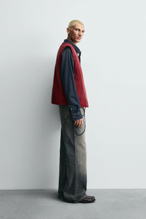 WASHED TOPSTITCHED WAISTCOAT - Image 4