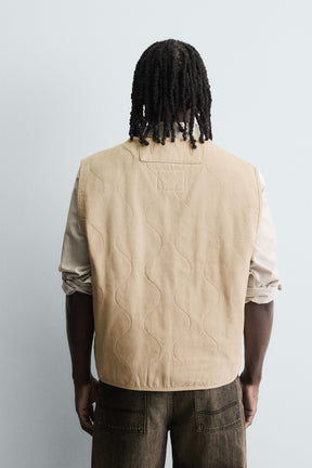 WASHED TOPSTITCHED WAISTCOAT - Image 3