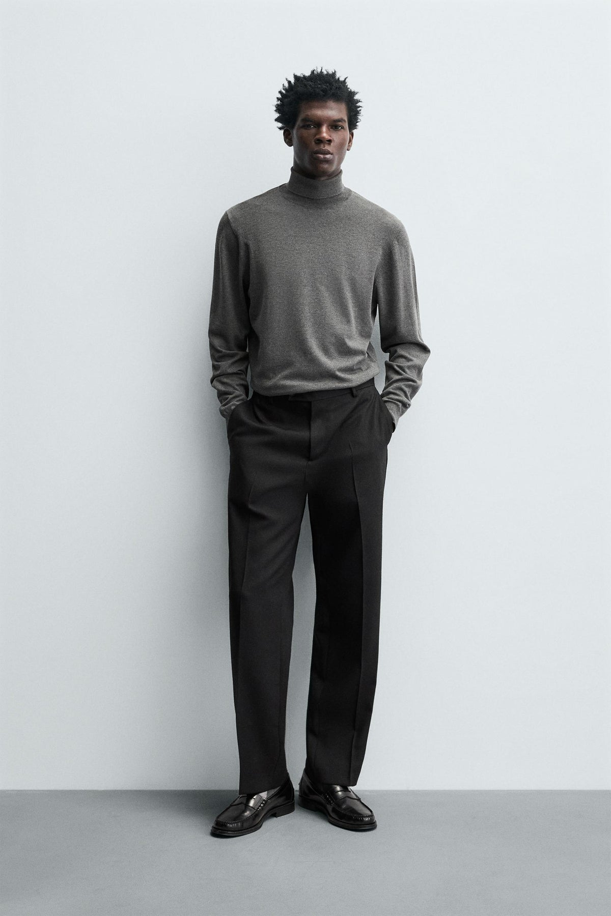 BASIC HIGH NECK SWEATER - Image 1