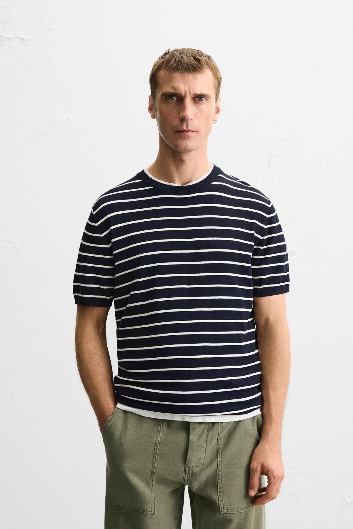 VISCOSE BLEND KNIT T-SHIRT - Image 2