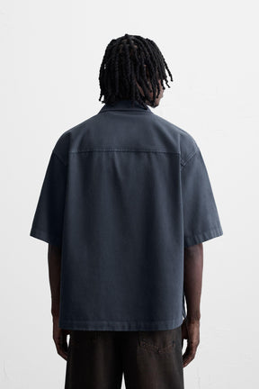 EMBROIDERED TEXTURED OVERSHIRT - Image 3