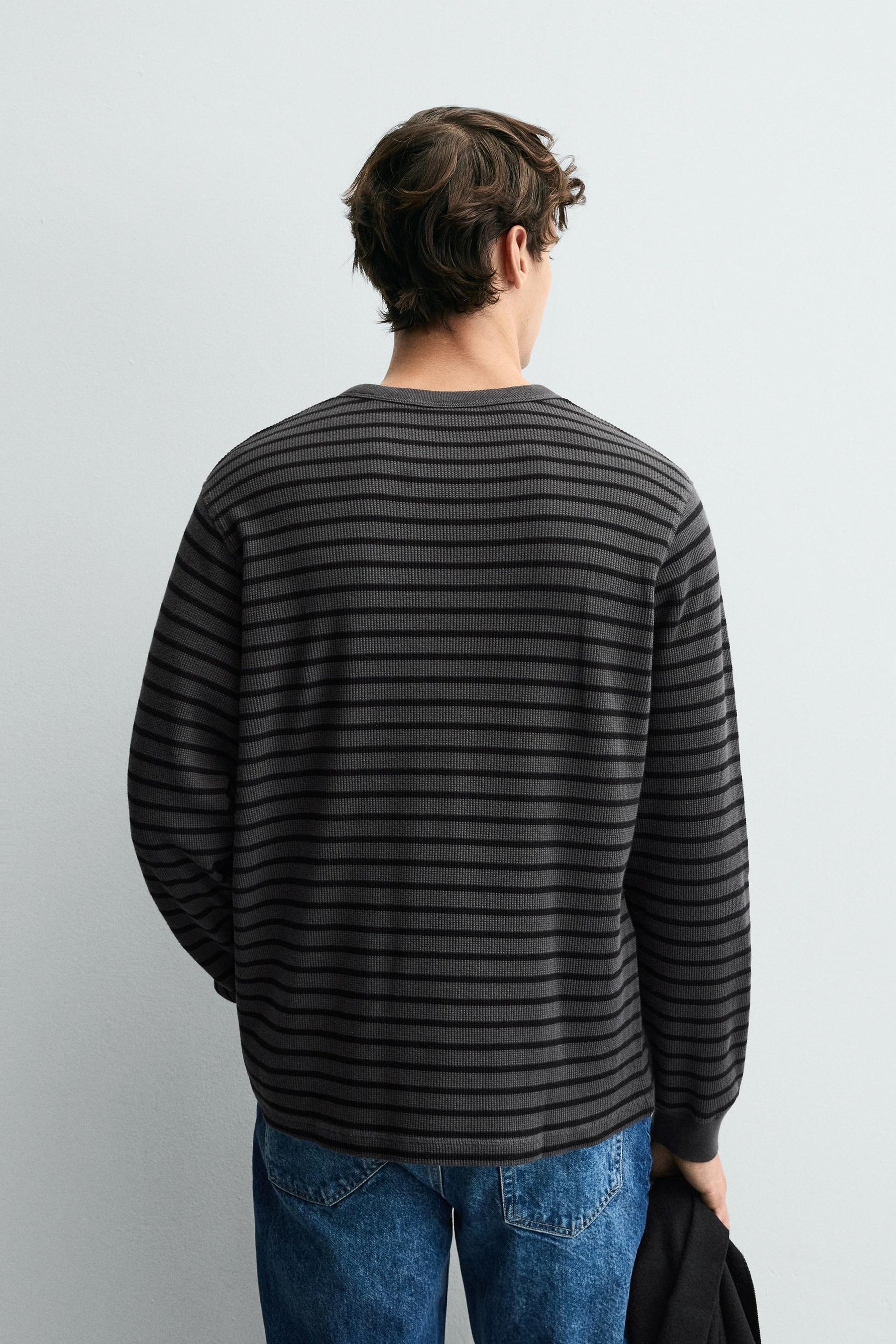 BASIC WAFFLE-KNIT T-SHIRT - Image 3