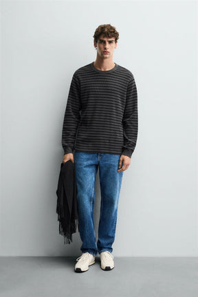 BASIC WAFFLE-KNIT T-SHIRT - Image 1