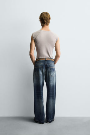 STUDDED LOOSE FIT JEANS - Image 3