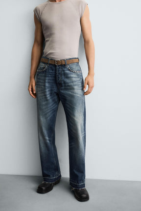 STUDDED LOOSE FIT JEANS - Image 5