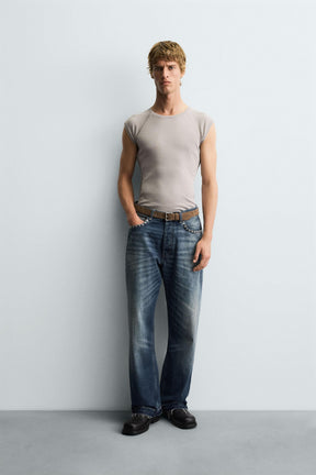 STUDDED LOOSE FIT JEANS - Image 1