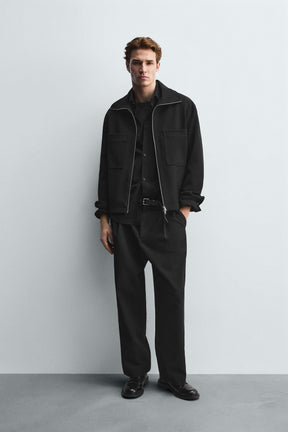 BOXY FIT ZIP-UP OVERSHIRT - Image 1