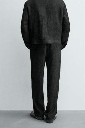 REGULAR FIT TROUSERS WITH IRREGULAR TEXTURE - Image 3