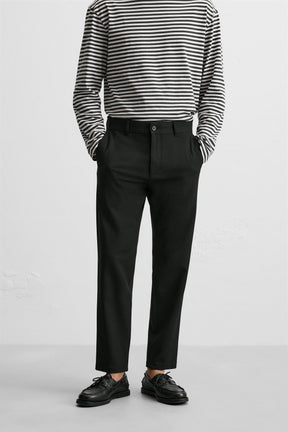 COMFORT TEXTURED CHINO TROUSERS - Image 2
