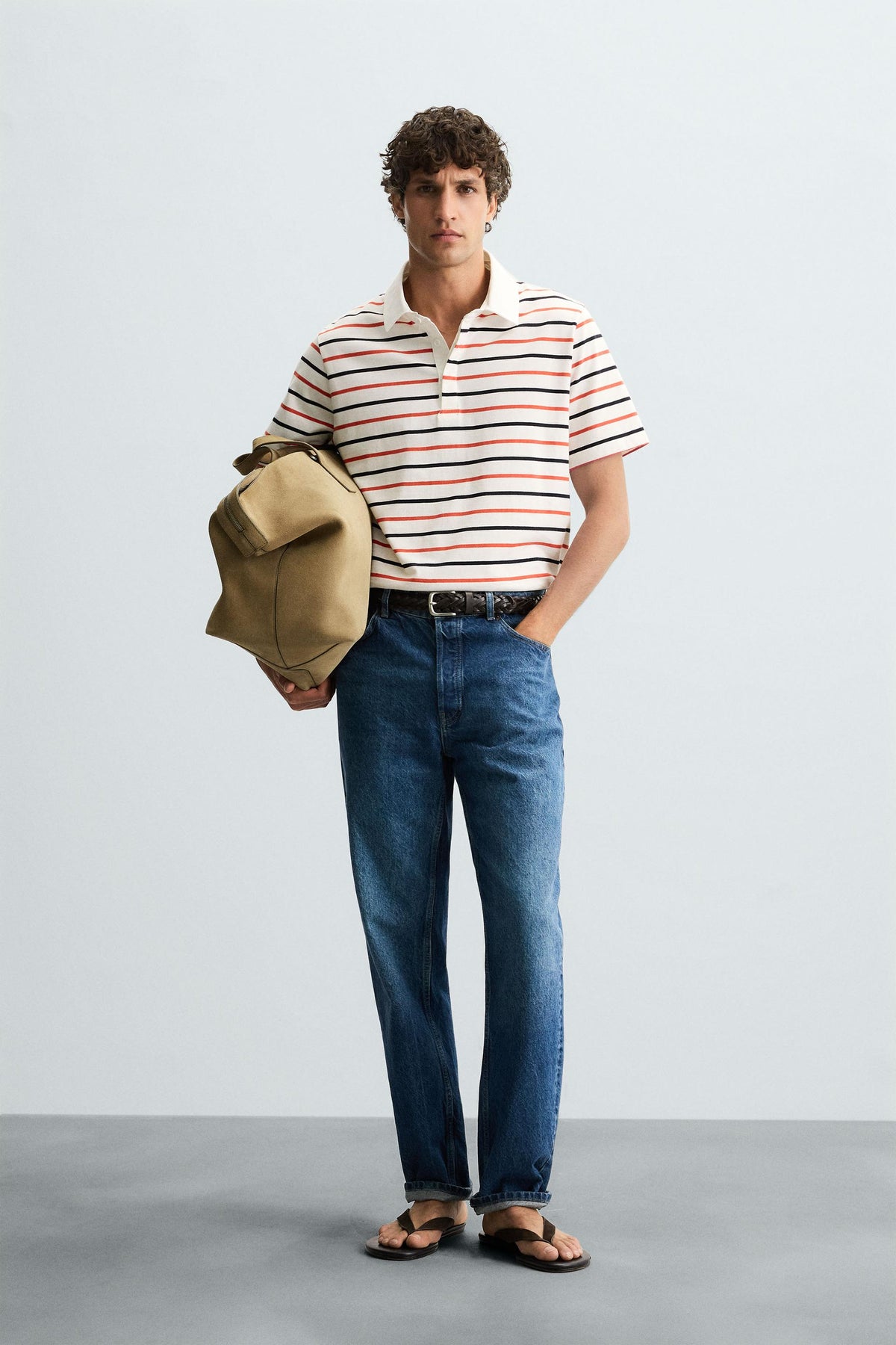 STRIPED POLO SHIRT - Image 1