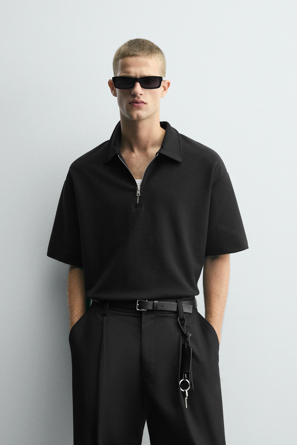 QUARTER ZIP POLO SHIRT - Image 2