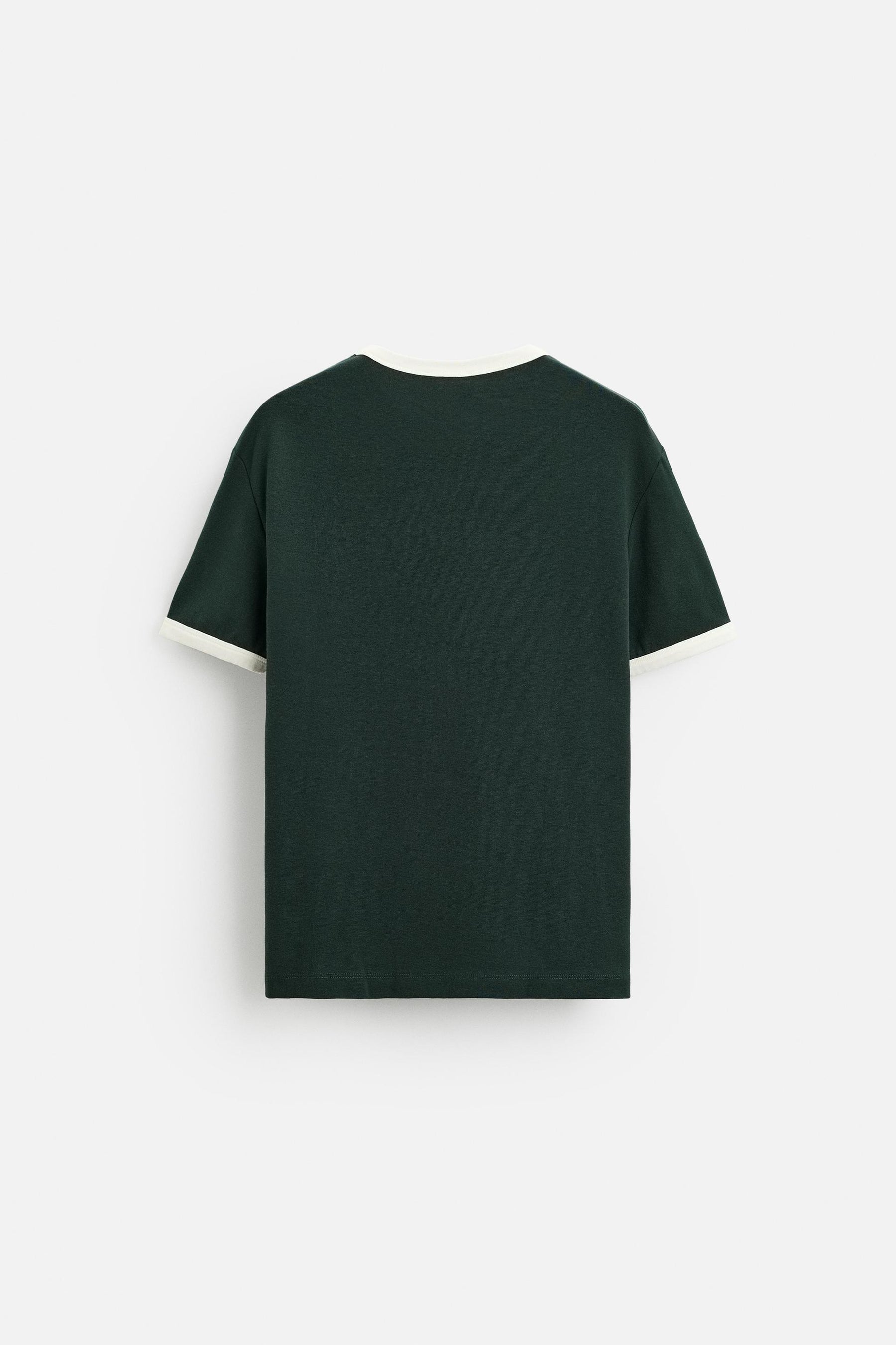 BASIC CONTRAST RIB T-SHIRT - Image 7