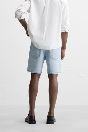 REGULAR FIT DENIM BERMUDA SHORTS - Image 3