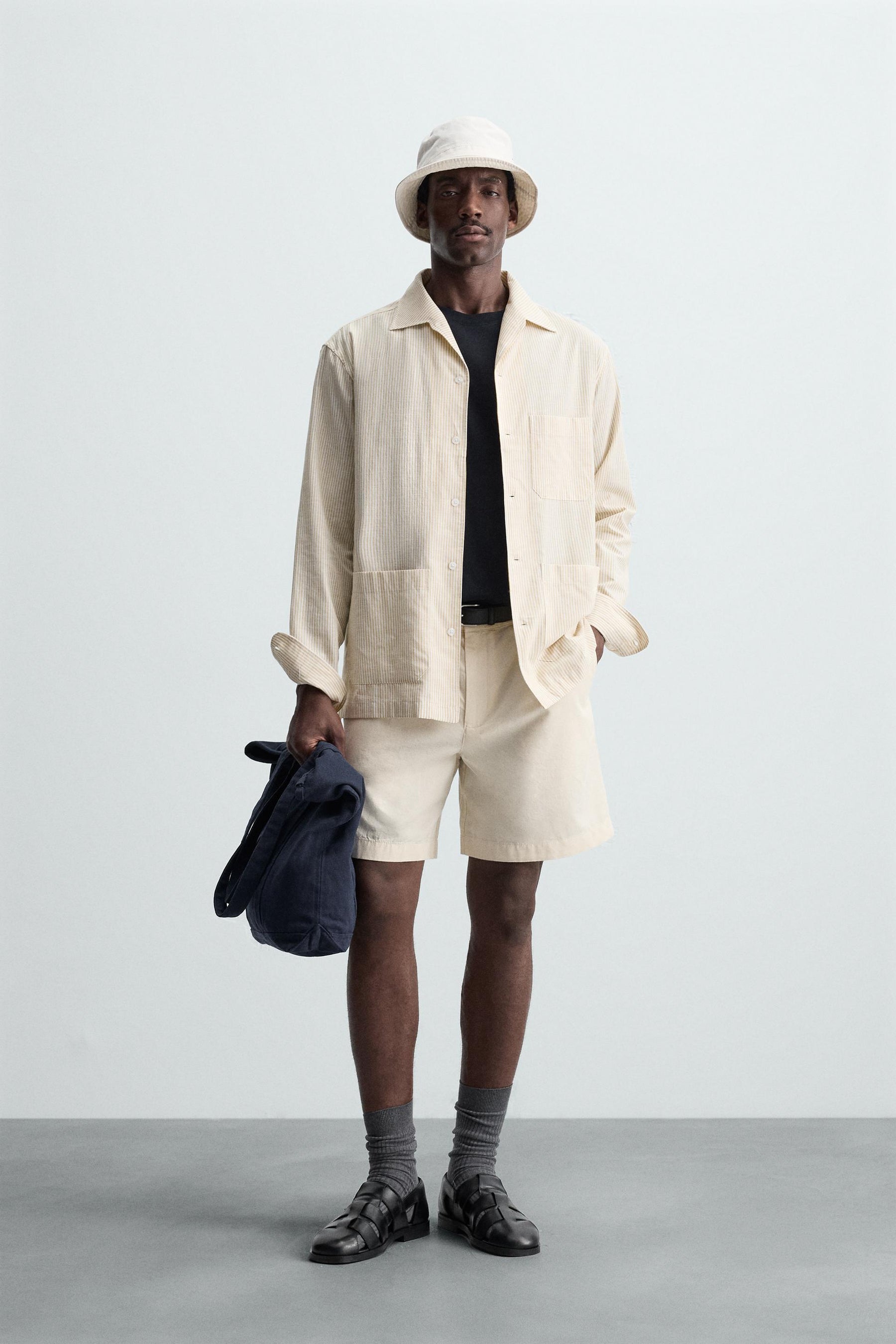 STRIPED OVERSHIRT - Image 1