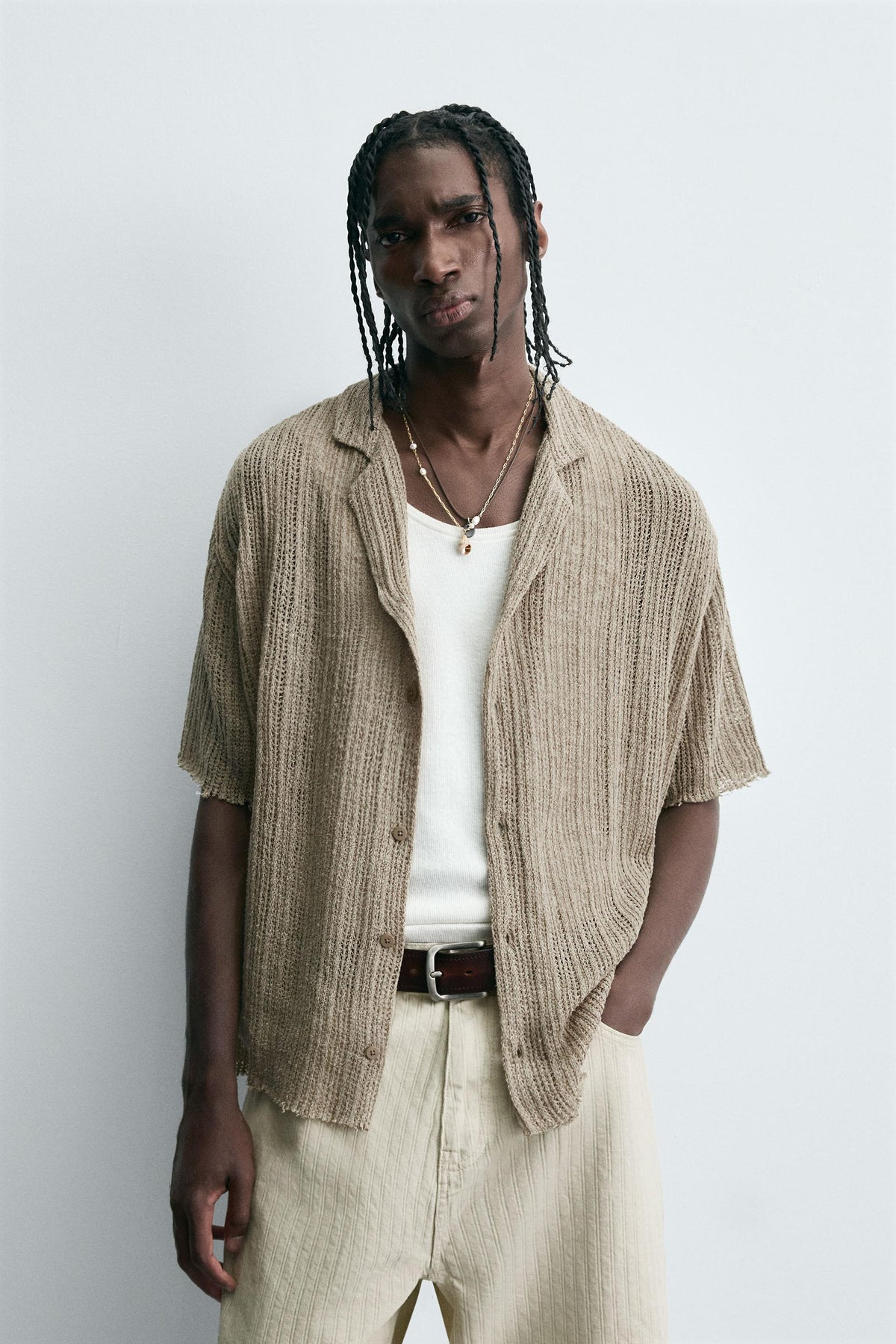 TEXTURED KNIT SHIRT - Image 2