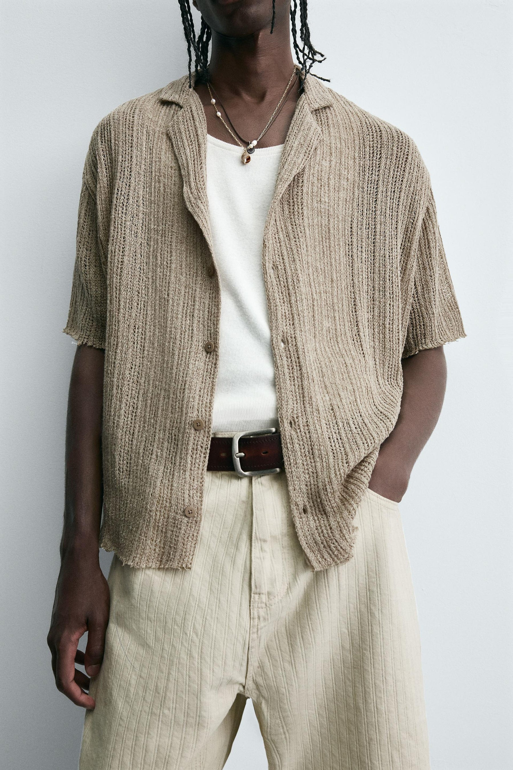 TEXTURED KNIT SHIRT - Image 5