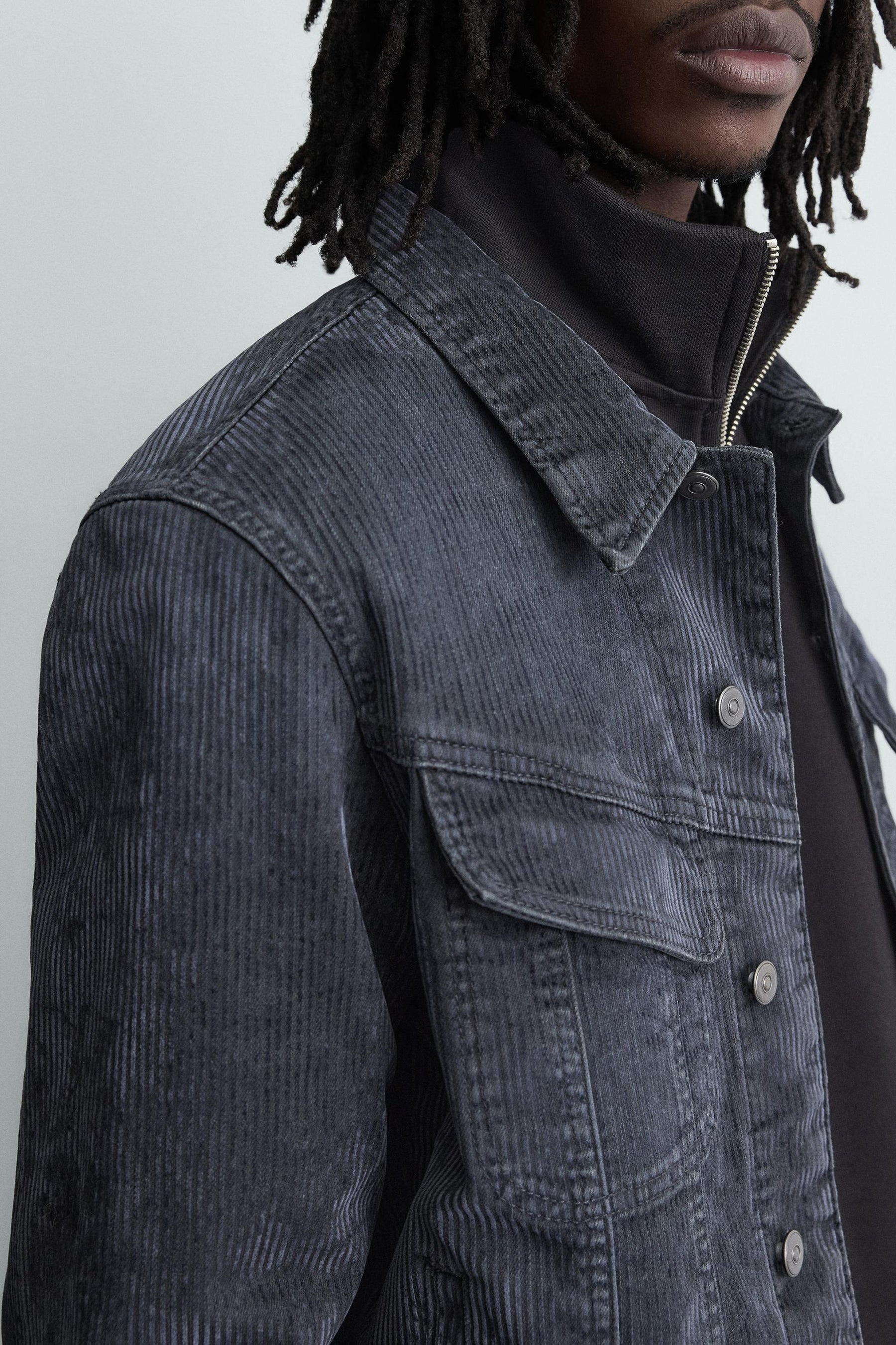 CROPPED FIT CORDUROY JACKET - Image 6