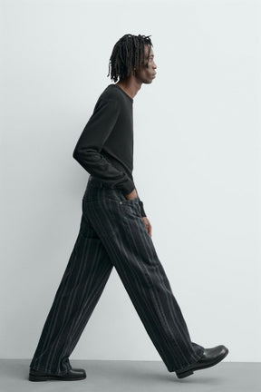 RELAXED FIT STRIPED JEANS - Image 6