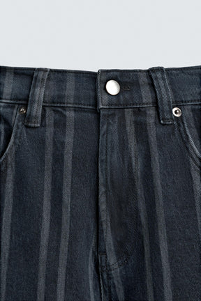 RELAXED FIT STRIPED JEANS - Image 9