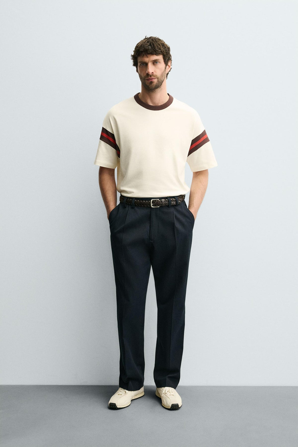 RIBBED STRIPED T-SHIRT - Image 1