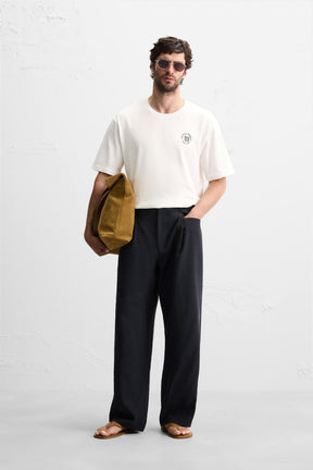 CONTRAST EMBROIDERED T-SHIRT - Image 1