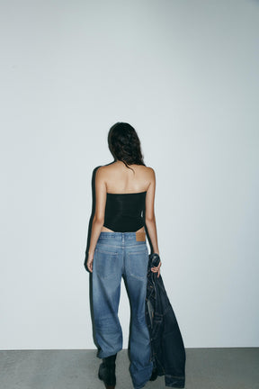 Ruffled Polyamide Bodysuit