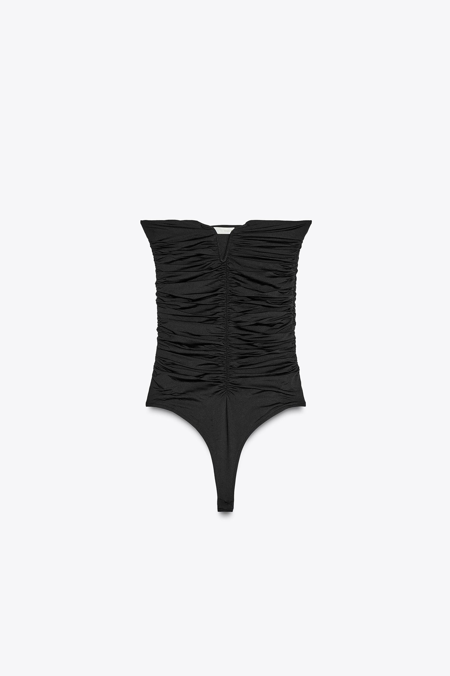 Ruffled Polyamide Bodysuit