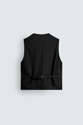 TEXTURED WAISTCOAT WITH POCKETS - Image 7