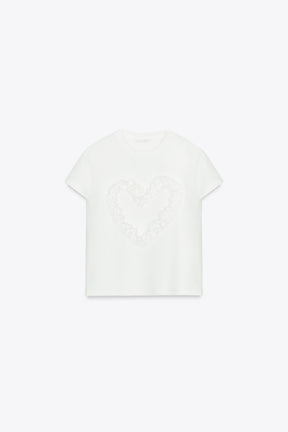 Textured Heart T-Shirt