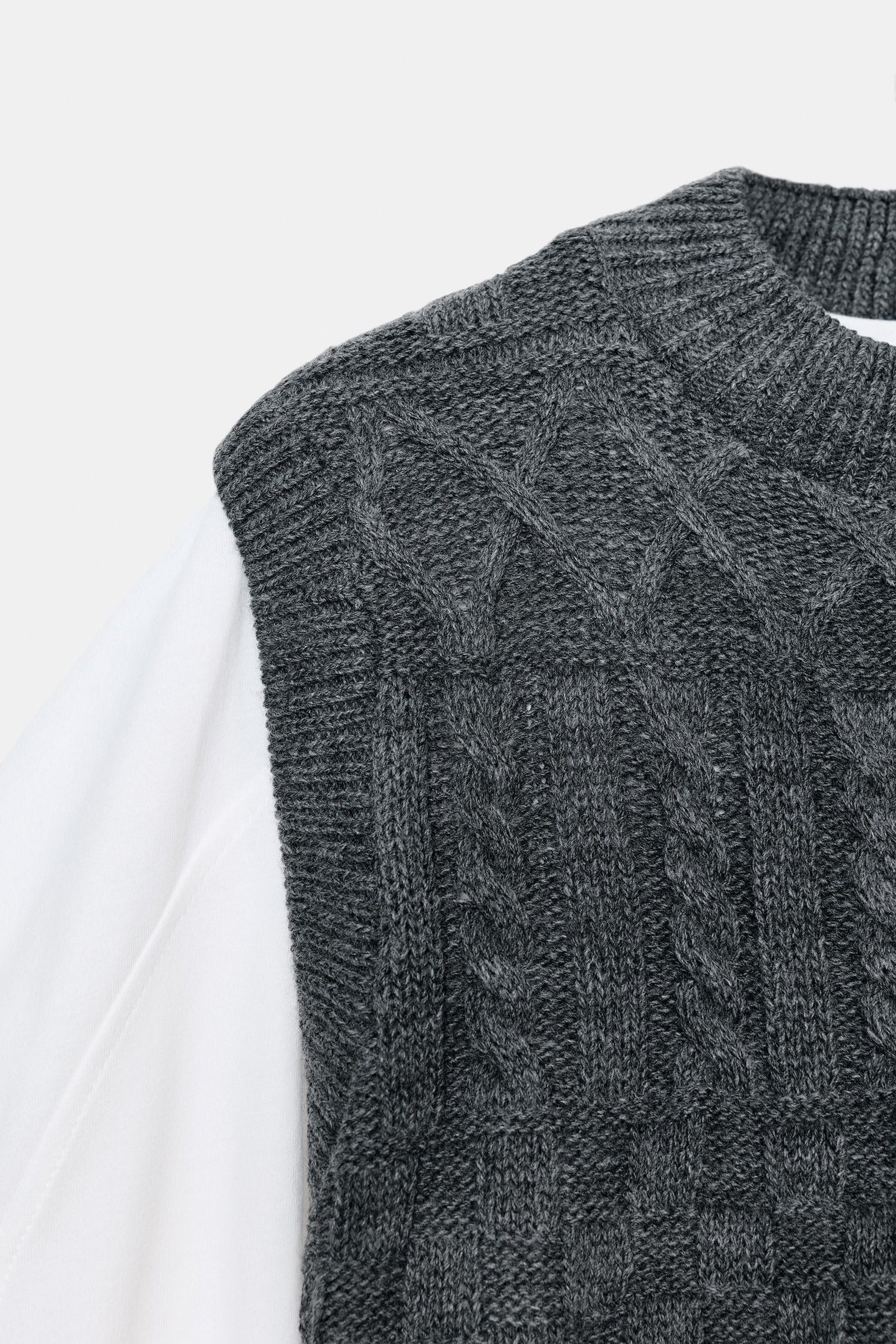 CONTRAST WAISTCOAT SHIRT