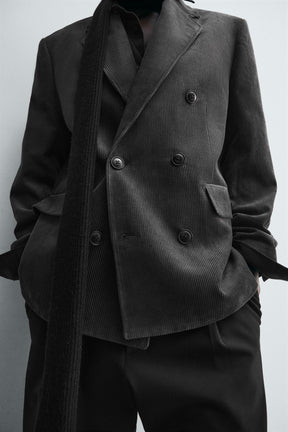 DOUBLE-BREASTED CORDUROY BLAZER - Image 6