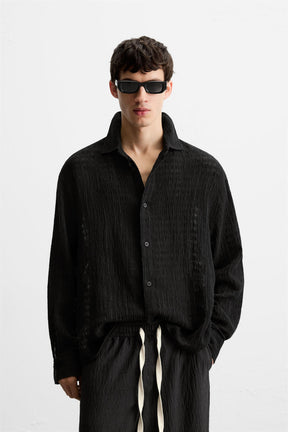 JACQUARD LINEN/COTTON SHIRT - Image 2