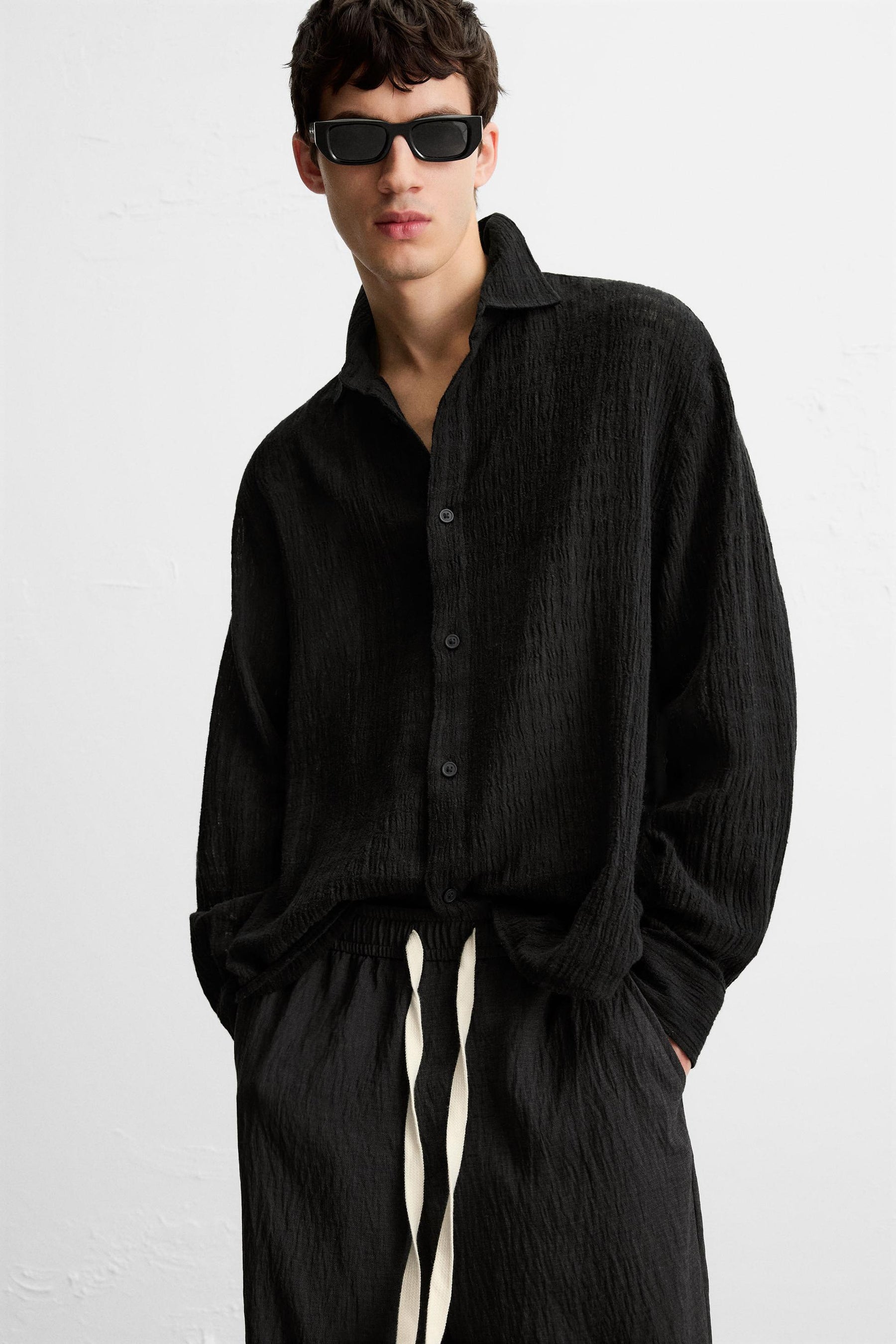 JACQUARD LINEN/COTTON SHIRT - Image 5