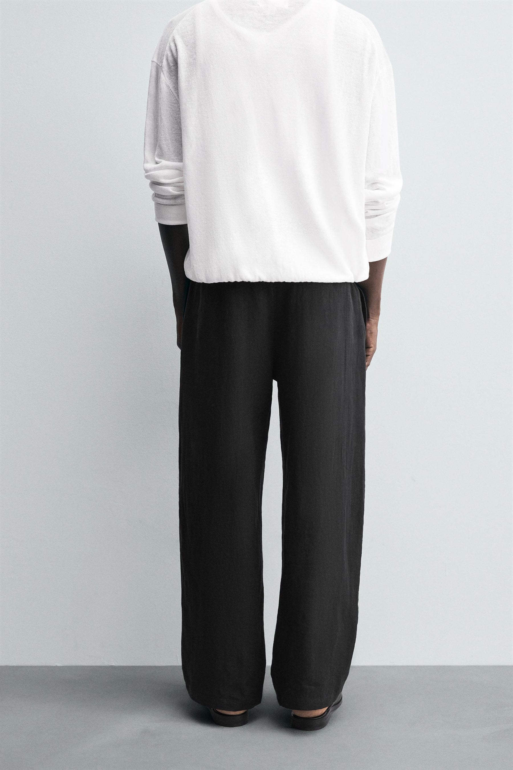 LINEN relaxed fit TROUSERS - Image 3