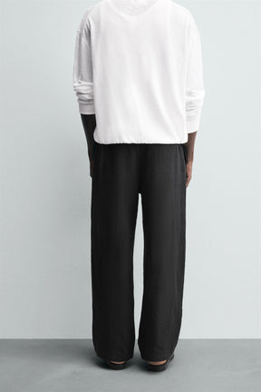 LINEN relaxed fit TROUSERS - Image 3