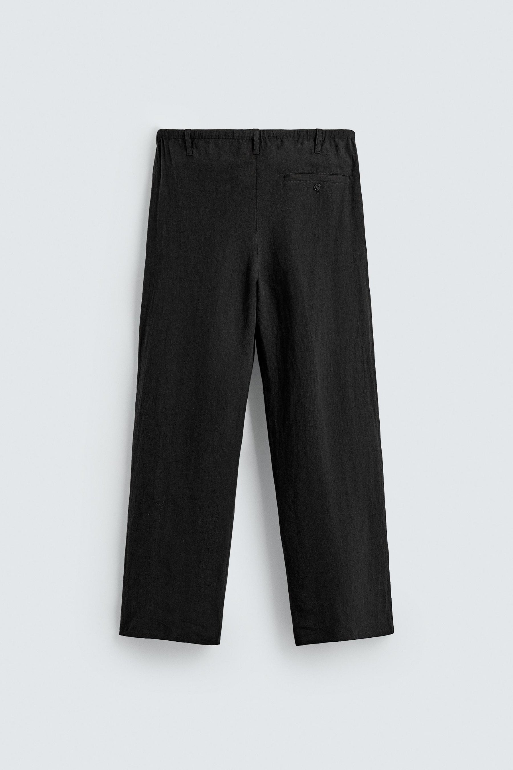 LINEN relaxed fit TROUSERS - Image 8