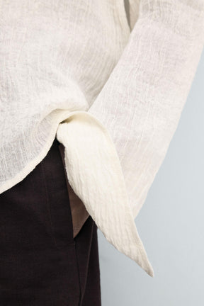 100% CRINKLED LINEN SHIRT - Image 5