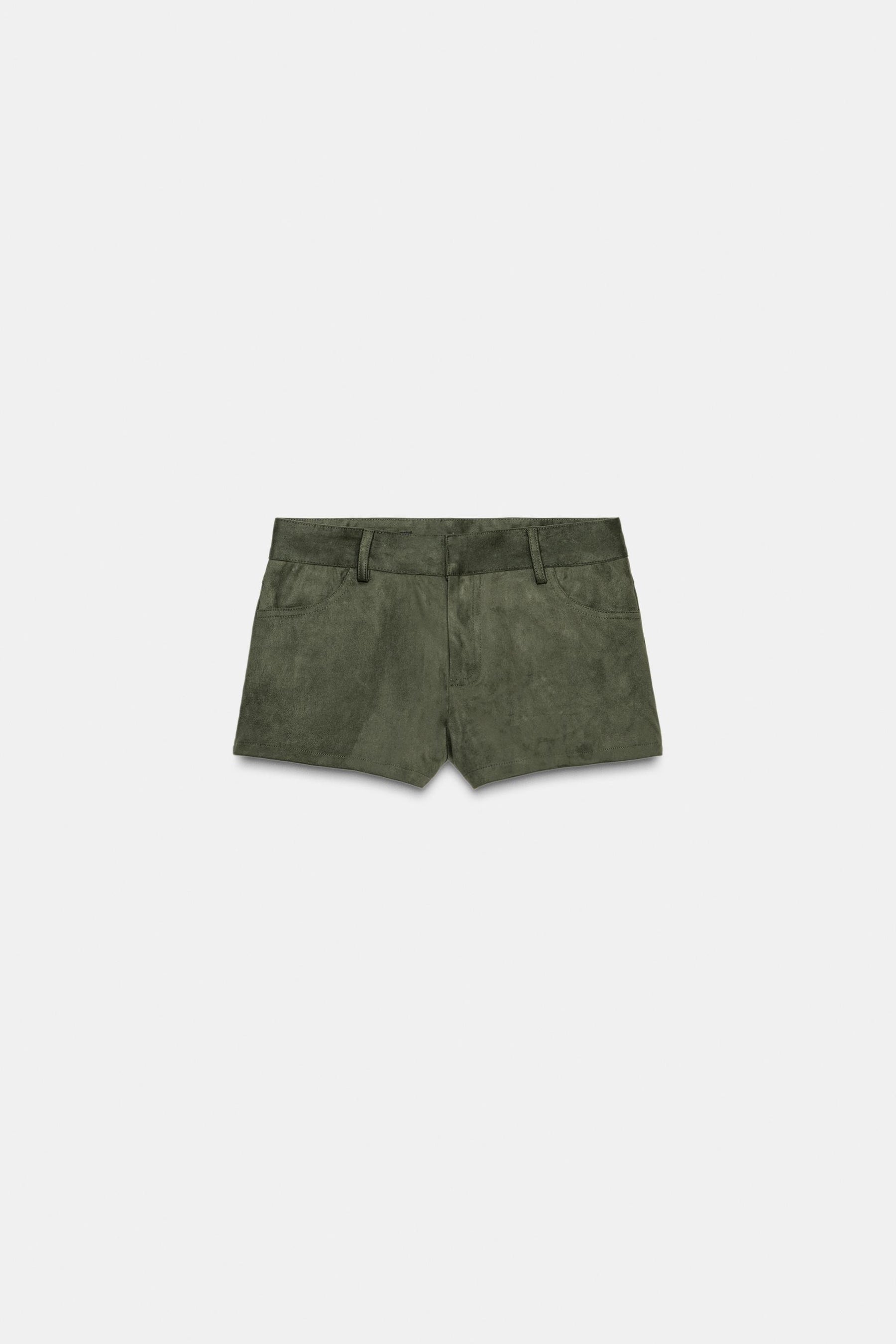SUEDE EFFECT MINI SHORTS
