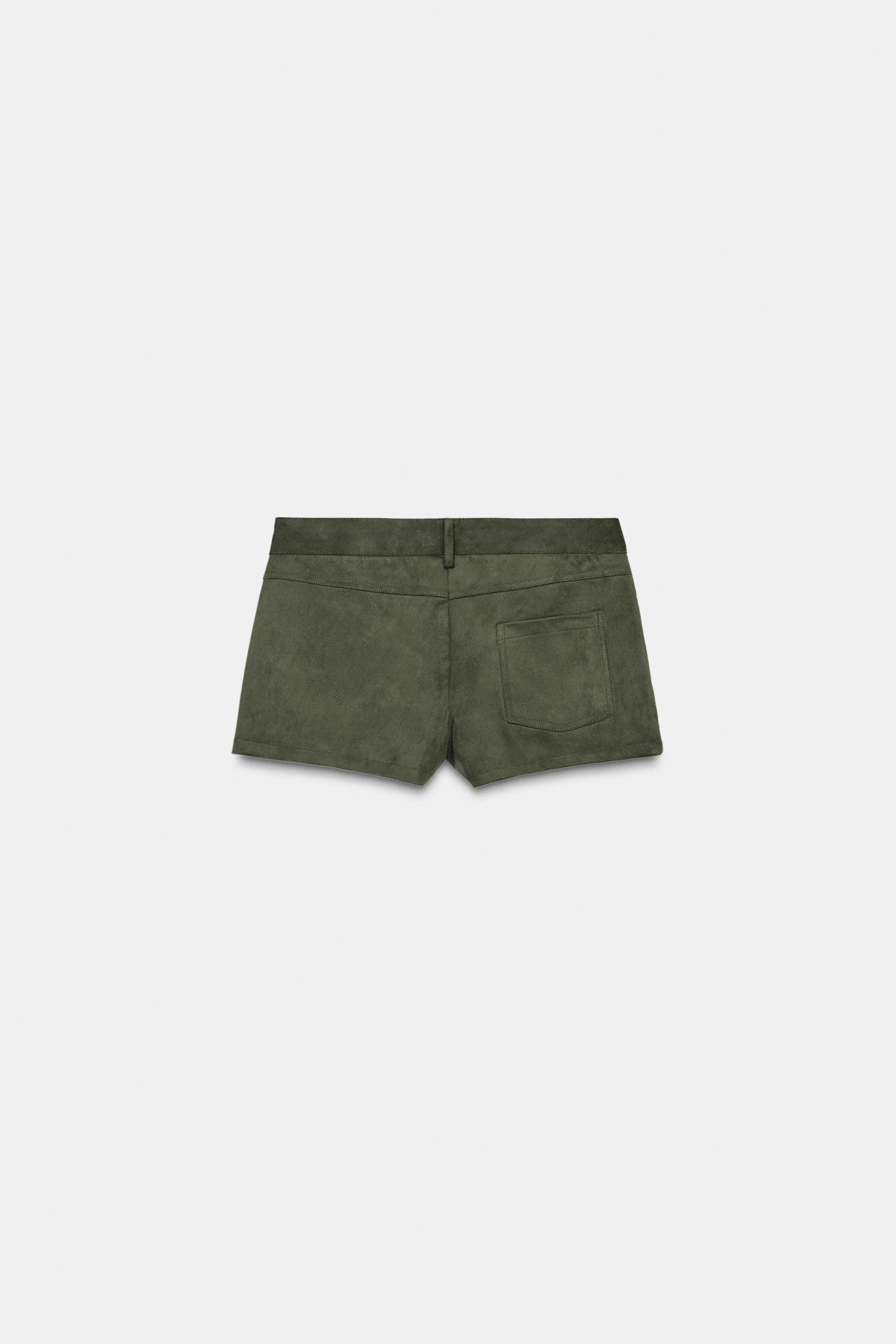 SUEDE EFFECT MINI SHORTS