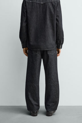 STUDDED STRAIGHT-LEG JEANS - Image 3