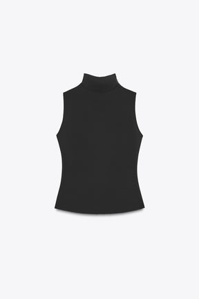 Polyamide High Neck Top