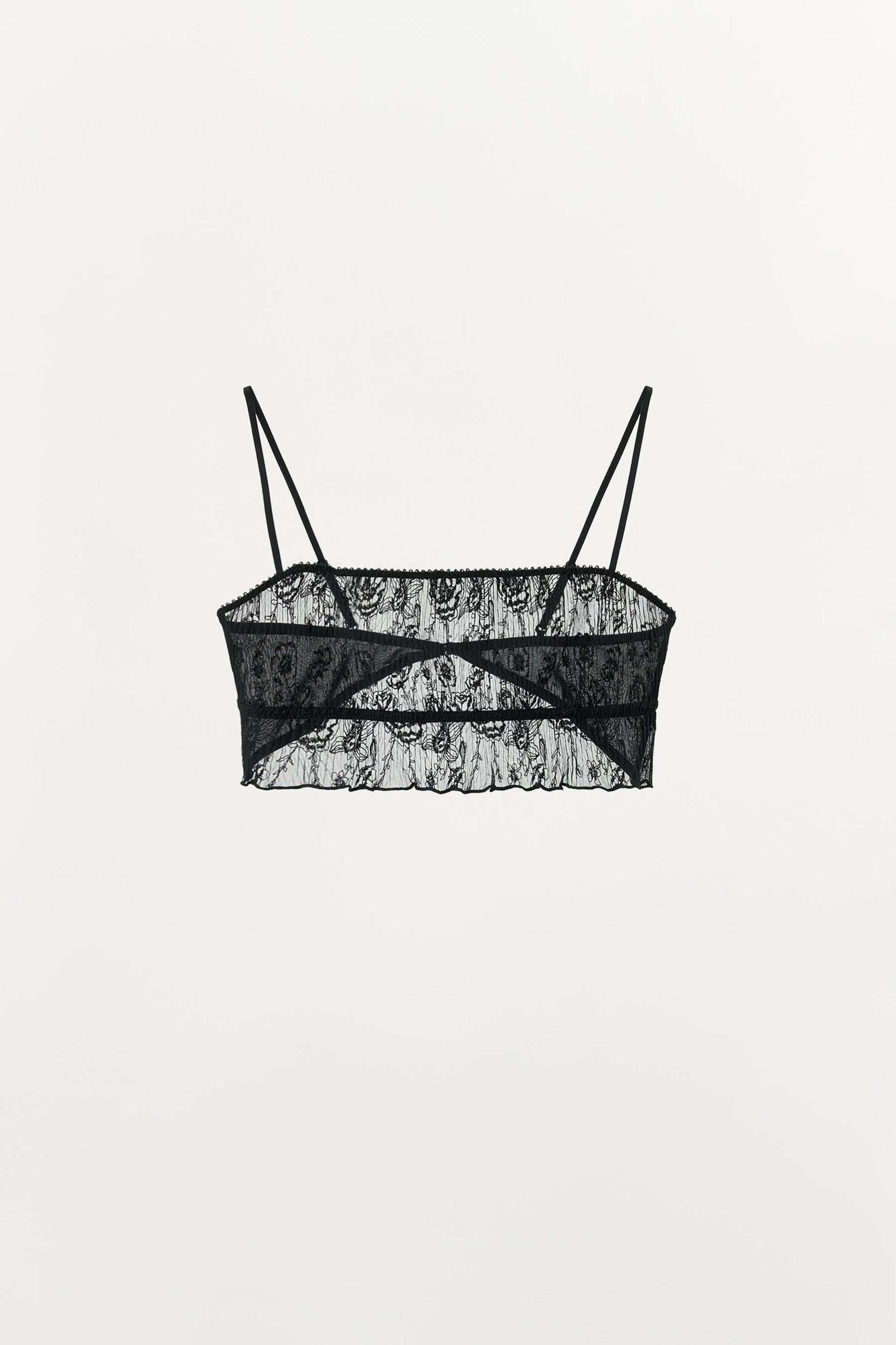EMBROIDERED LACE BRALETTE