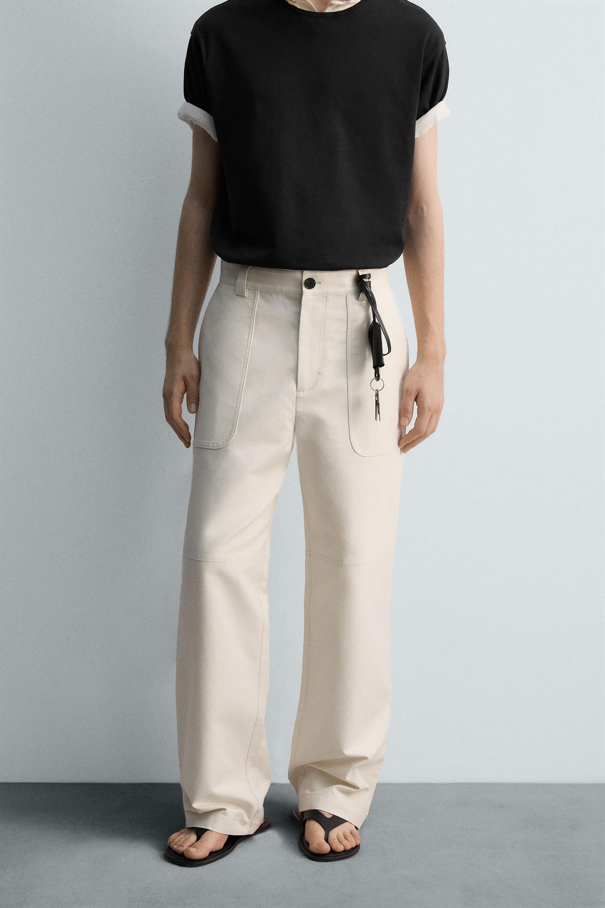 REGULAR FIT TROUSERS WITH POCKETS - Image 2