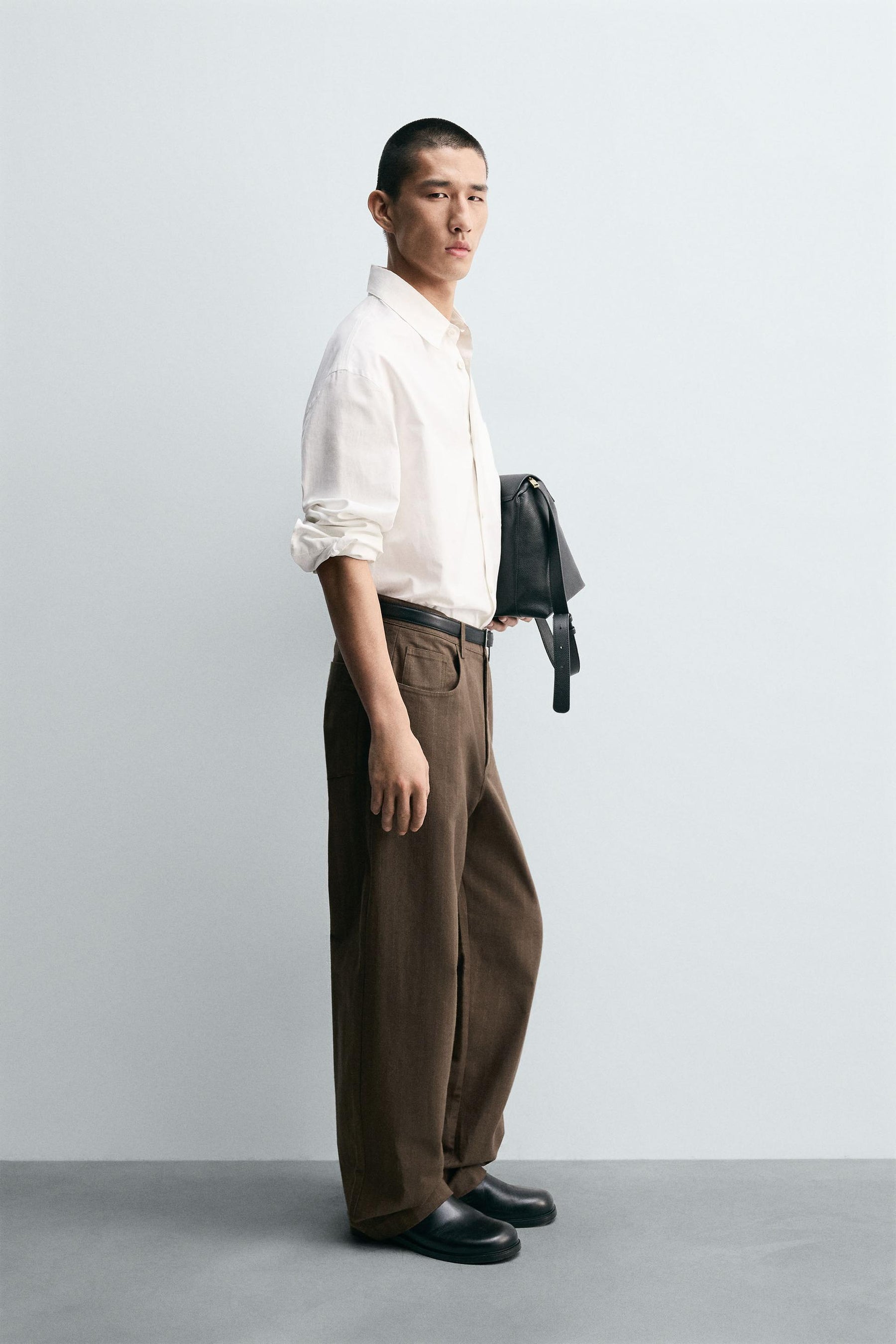 BALLOON FIT STRIPED JACQUARD TROUSERS - Image 4