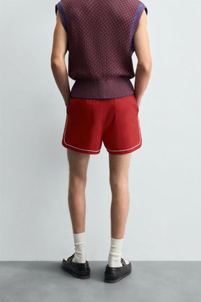 CONTRAST TRIM SHORTS - Image 3