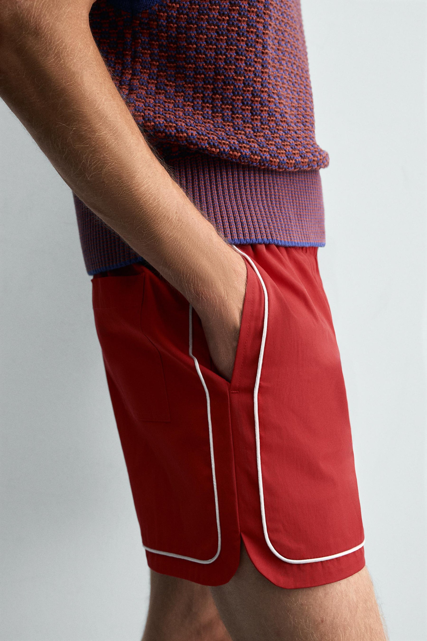 CONTRAST TRIM SHORTS - Image 5